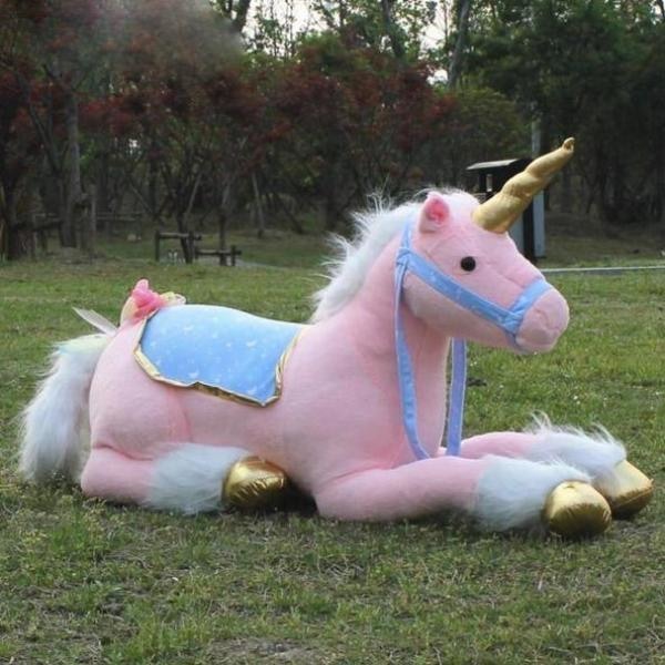 jumbo life size pink unicorn stuffed animal plush soft toy riding realistic huge majesty magical unicorn mythological creature bedroom nursery decor abdl cgl little space mdlb dd/lg by ddlg playground