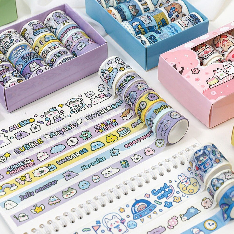 Kawaii animal washi tape set - stationary - stationery - sticker set - stickers - tape