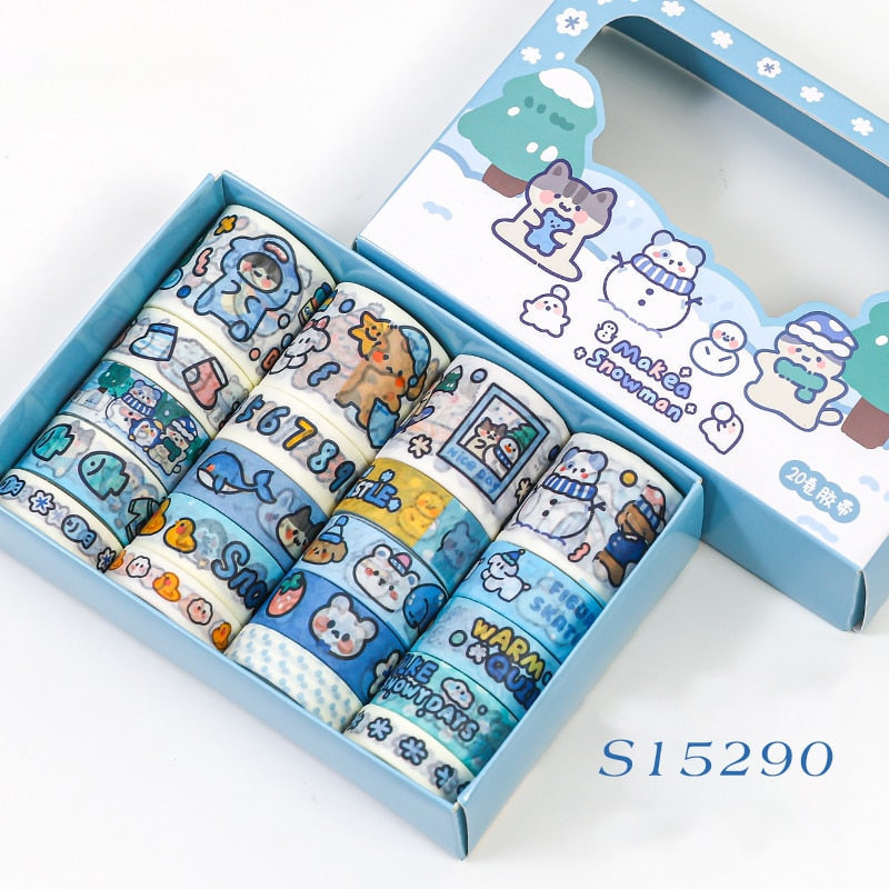 Kawaii animal washi tape set - stationary - stationery - sticker set - stickers - tape