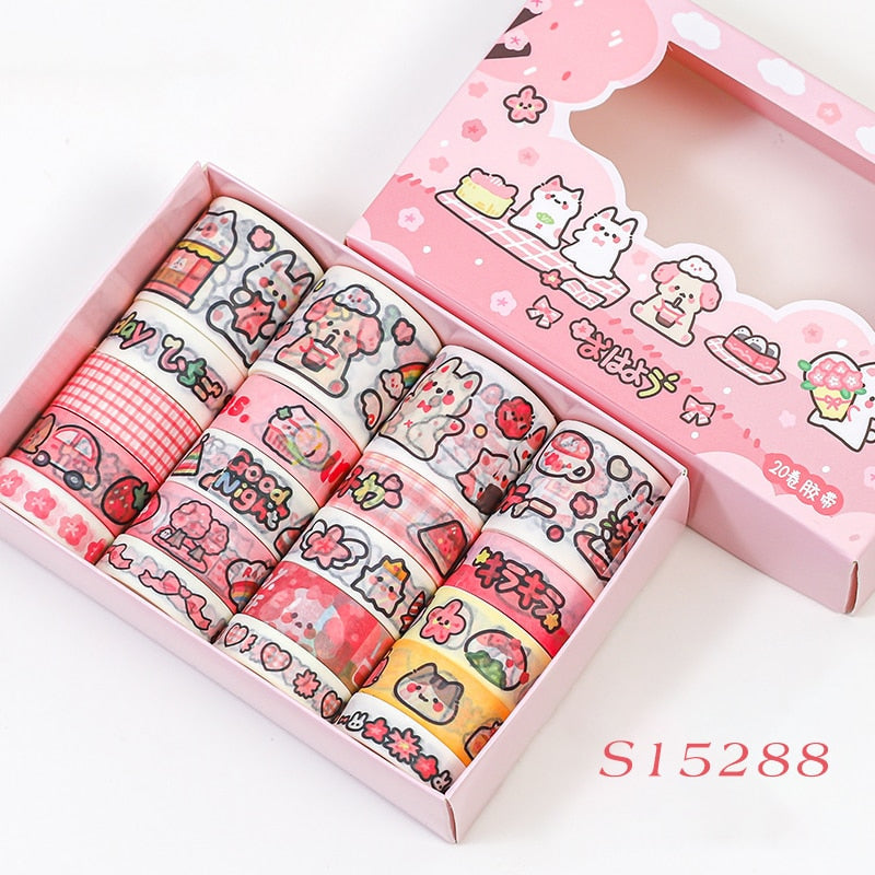 Kawaii animal washi tape set - stationary - stationery - sticker set - stickers - tape