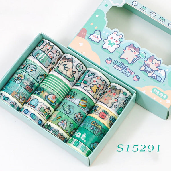 Kawaii animal washi tape set - stationary - stationery - sticker set - stickers - tape