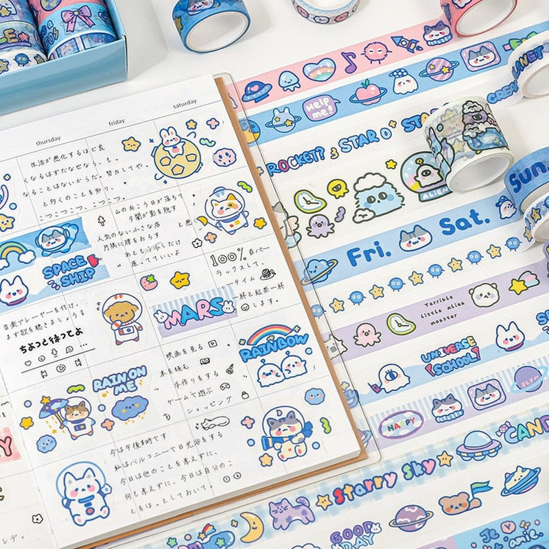 Kawaii animal washi tape set - stationary - stationery - sticker set - stickers - tape