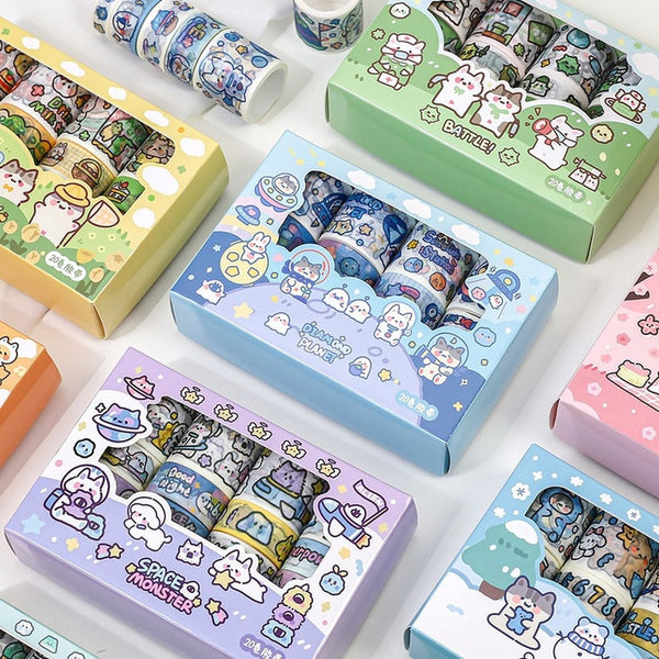 Kawaii animal washi tape set - stationary - stationery - sticker set - stickers - tape