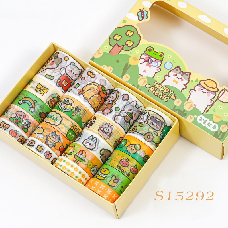 Kawaii animal washi tape set - stationary - stationery - sticker set - stickers - tape