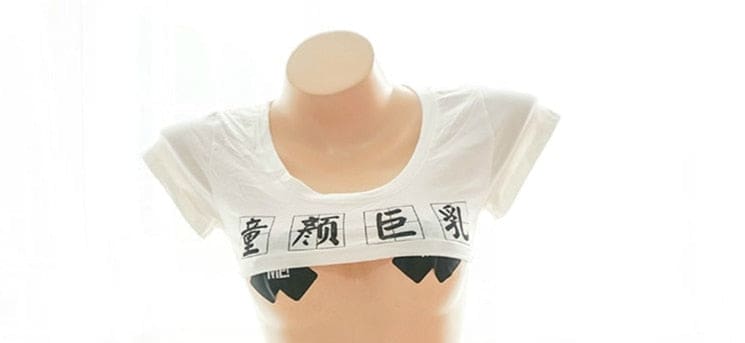 Kawaii anime japanese micro crop top lingerie set