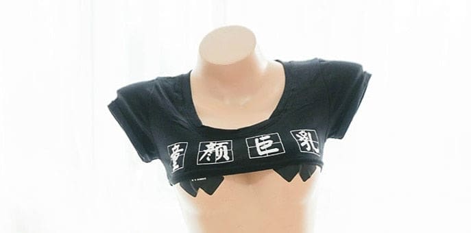 Kawaii anime japanese micro crop top lingerie set