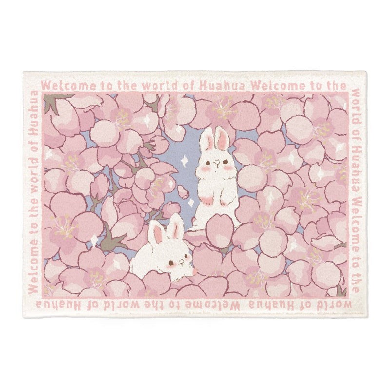 Kawaii area rug carpet - bath mat - bear - bears - bunny - floor