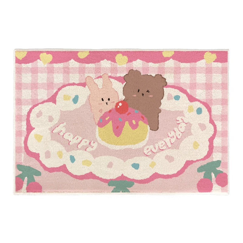 Kawaii area rug carpet - bath mat - bear - bears - bunny - floor