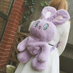 Cute Big Bunny Backpack Bag Fairy Kei Harajuku Plush Kawaii Babe