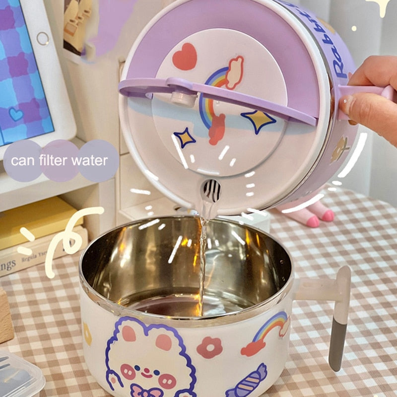 Kawaii bunny ramen bowl - bunny - cooking - cookware - dinnerware - kawaii