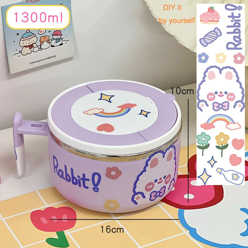 Kawaii bunny ramen bowl - bunny - cooking - cookware - dinnerware - kawaii