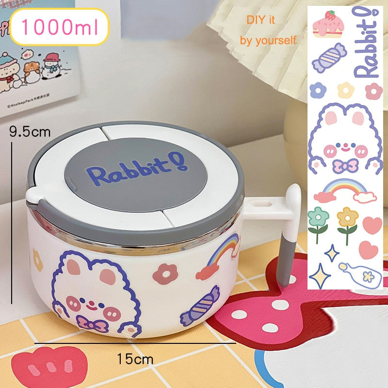 Kawaii bunny ramen bowl - bunny - cooking - cookware - dinnerware - kawaii