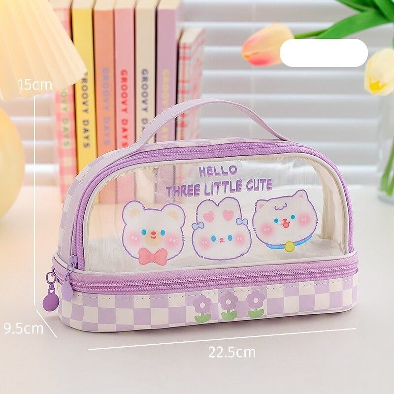 Kawaii bunny stationary & make-up bag - bags - fairy-kei - make-up bag - makeup