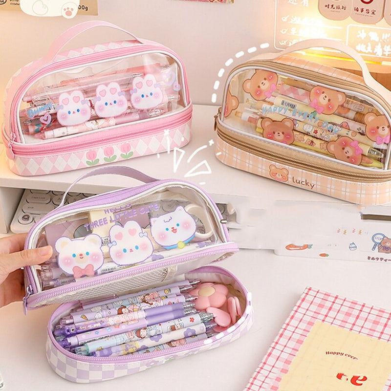 Kawaii bunny stationary & make-up bag - bags - fairy-kei - make-up bag - makeup