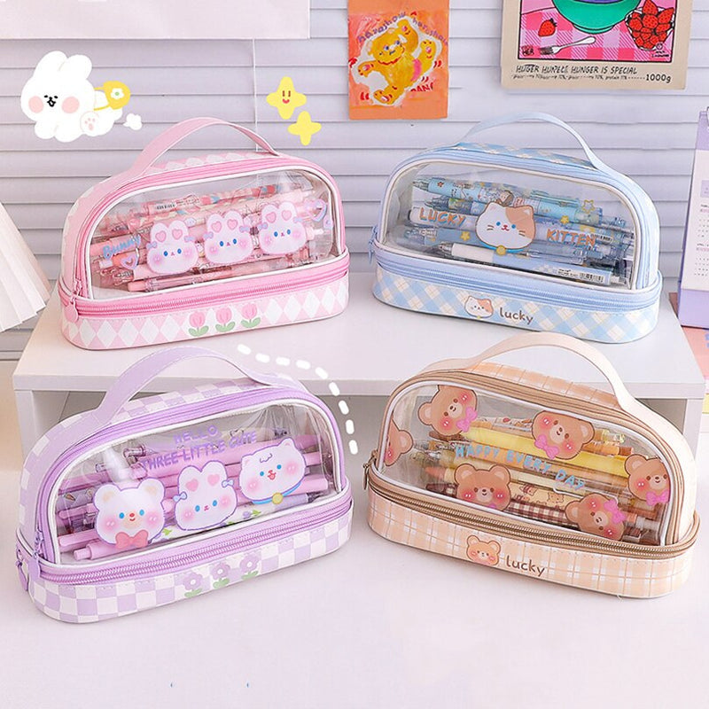 Kawaii bunny stationary & make-up bag - bags - fairy-kei - make-up bag - makeup