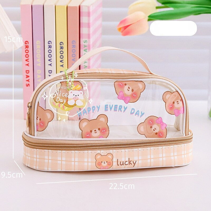 Kawaii bunny stationary & make-up bag - bags - fairy-kei - make-up bag - makeup