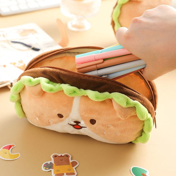 Kawaii burger dog pencil case - case - cheeseburger - dog - kawaii - pencil