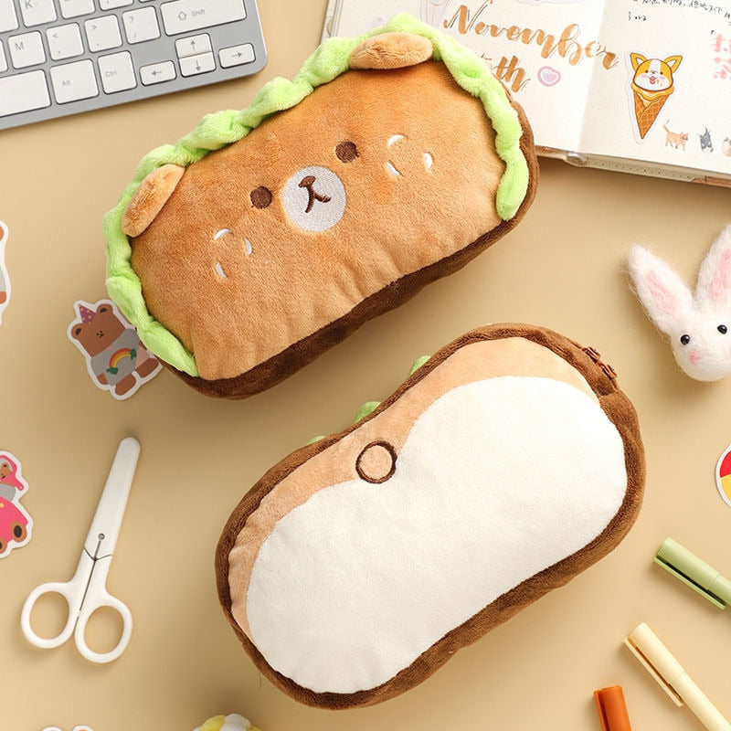 Kawaii burger dog pencil case - case - cheeseburger - dog - kawaii - pencil