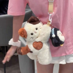 Kawaii calico kitten fanny pack bag carrying cross body