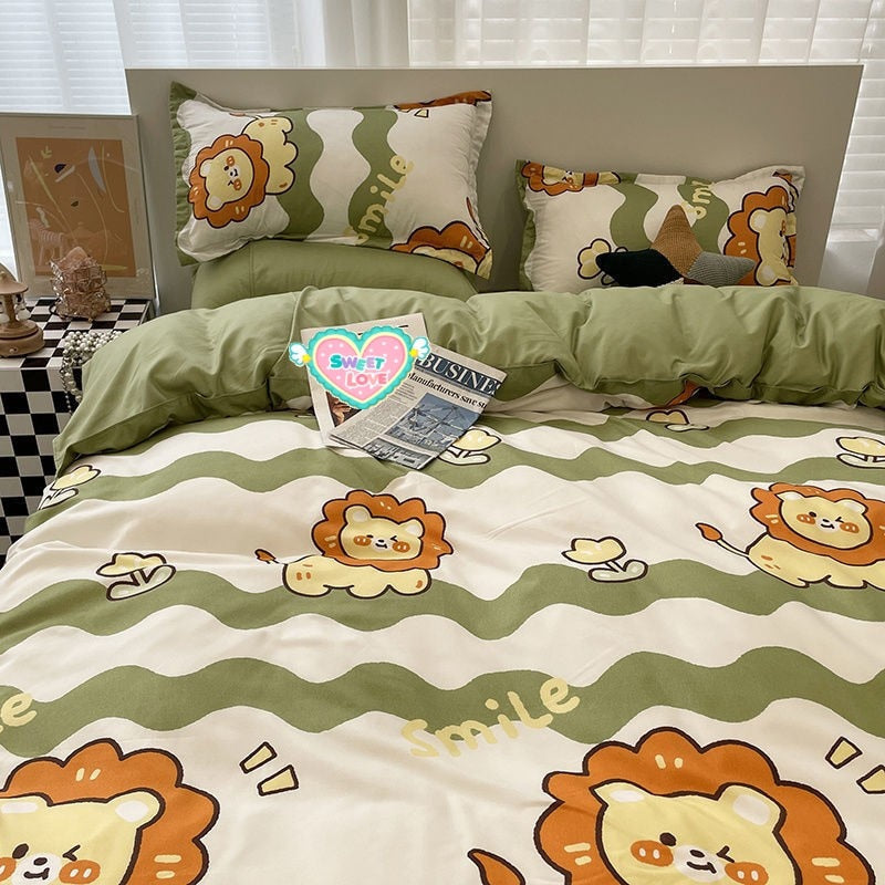 Kawaii cartoon bedding sets - bear - bedding - set - blanket - comforter