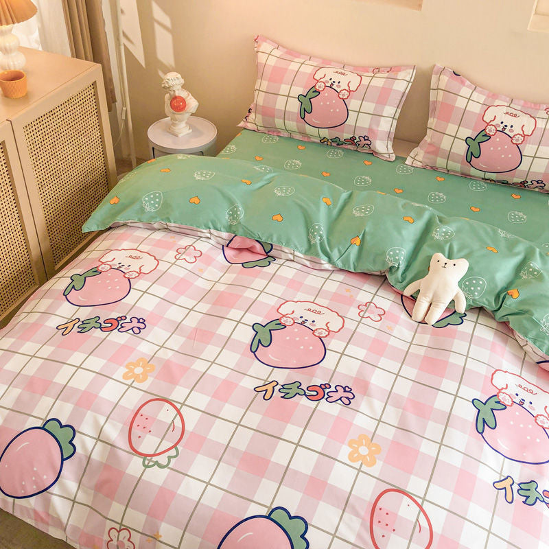 Kawaii cartoon bedding sets - bear - bedding - set - blanket - comforter