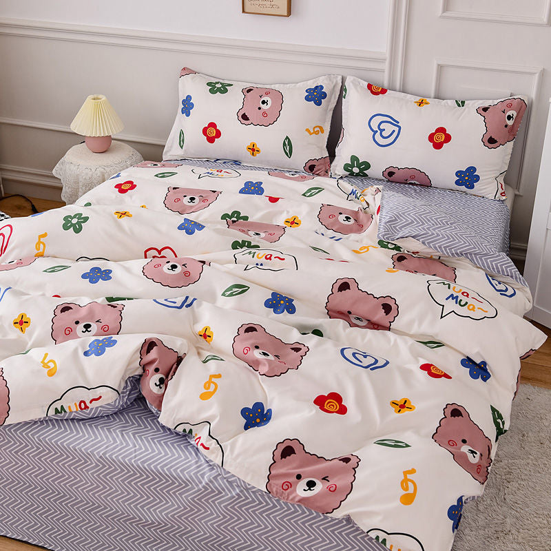 Kawaii cartoon bedding sets - bear - bedding - set - blanket - comforter