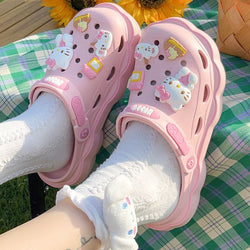 Kawaii character crocs - footwear - kawaii - kuromi - sandals - sanrio