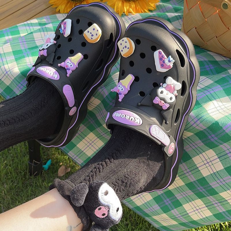 Kawaii character crocs - footwear - kawaii - kuromi - sandals - sanrio