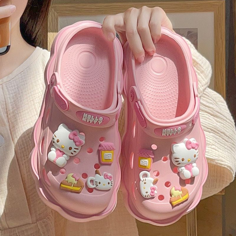 Kawaii character crocs - footwear - kawaii - kuromi - sandals - sanrio