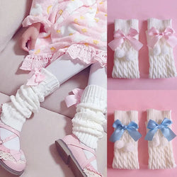 Kawaii cotton bow leg warmers - kawaii - leg warmers - socks - stockings