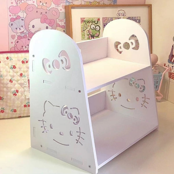 Kawaii double layer display shelves - hello kitty - kawaii - sanrio - shelves - shelving