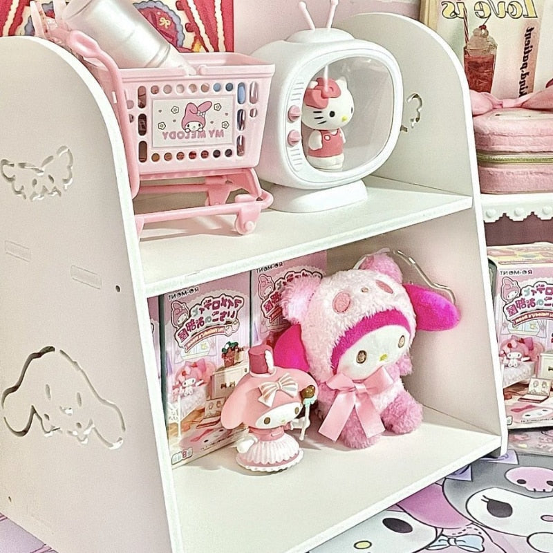 Kawaii double layer display shelves - hello kitty - kawaii - sanrio - shelves - shelving