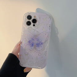 Kawaii ethereal butterfly samsung phone case with grip