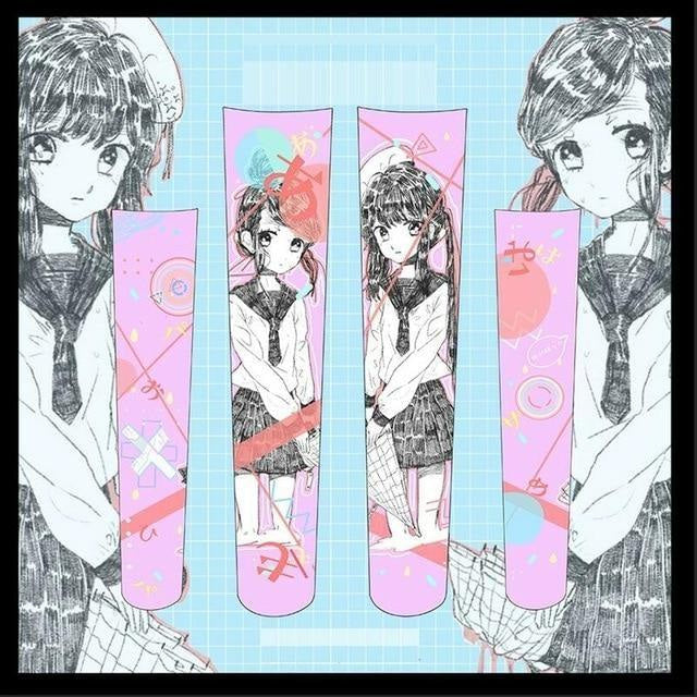 Kawaii explosion stockings anime knee high socks