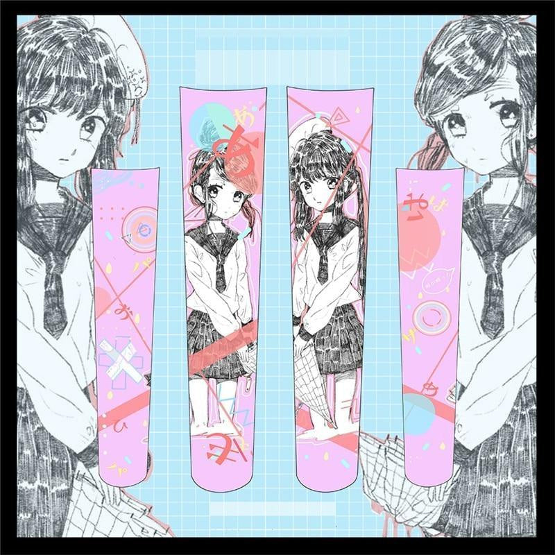 Kawaii explosion stockings anime knee high socks