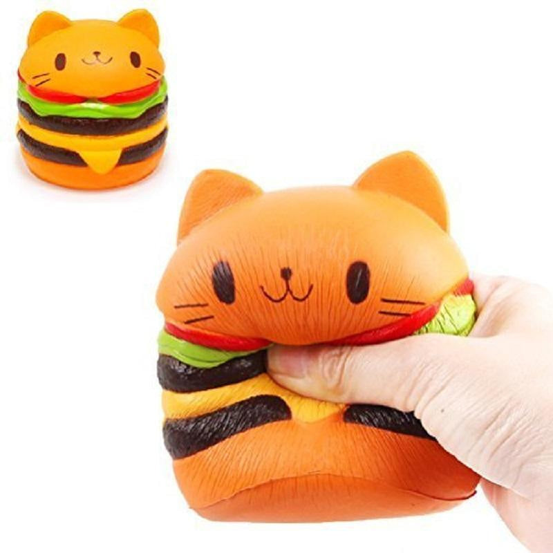 Kawaii food squishies - burger - burgers - cat - food - squishy