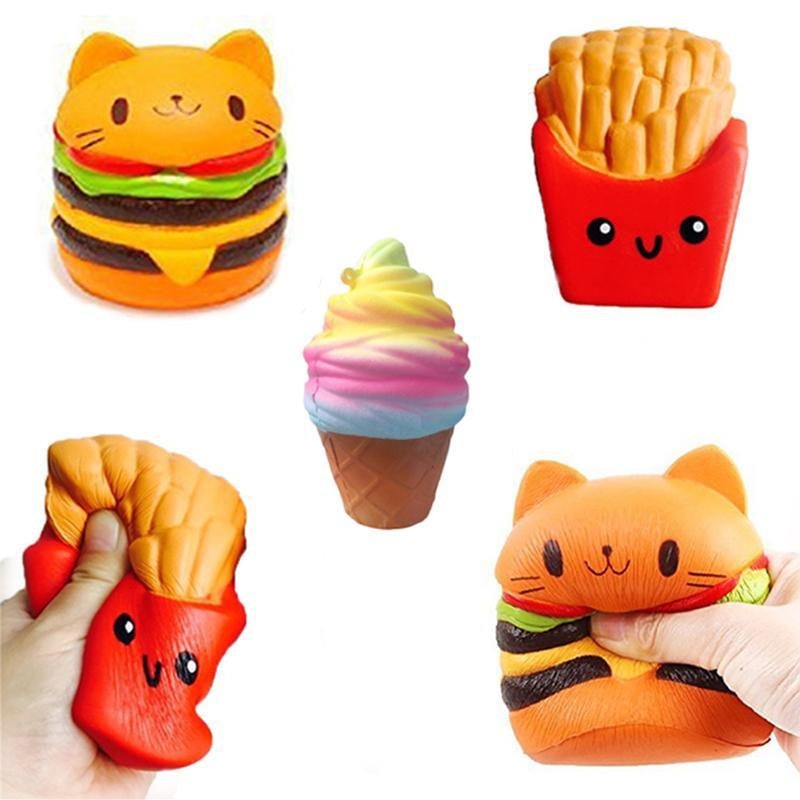 Kawaii food squishies - burger - burgers - cat - food - squishy