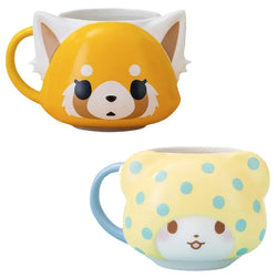 Kawaii fox & sheep ceramic mug - aggretsuko - ceramic - cups - dinnerware - fox