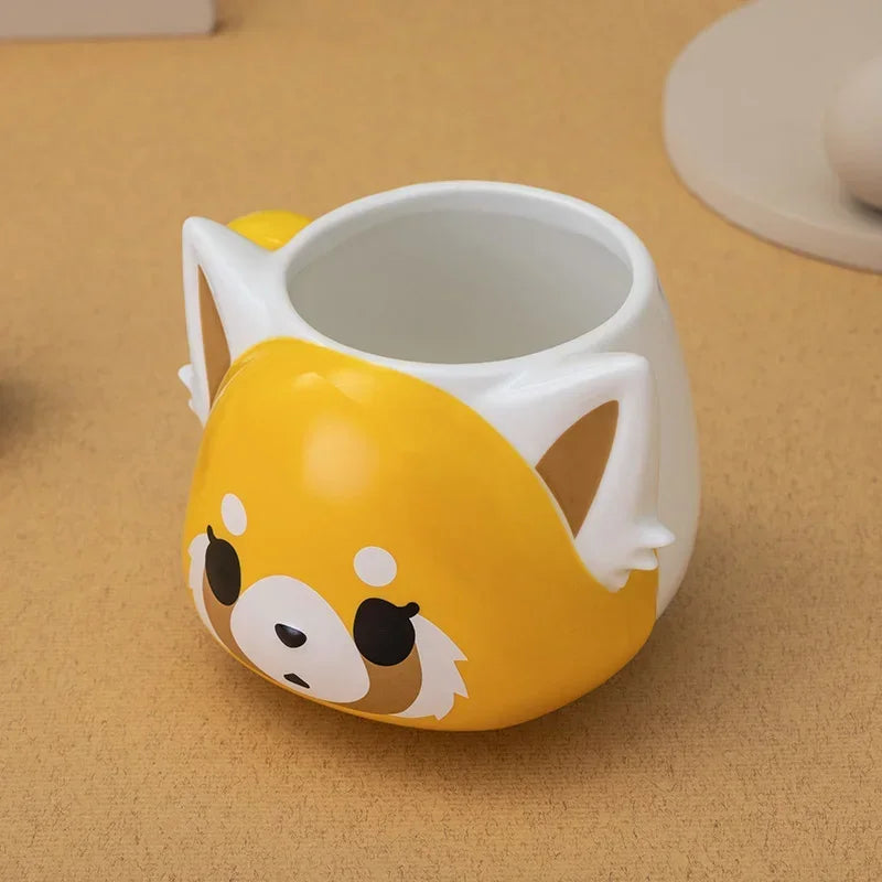 Kawaii fox & sheep ceramic mug - aggretsuko - ceramic - cups - dinnerware - fox