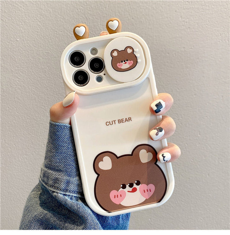 Kawaii Friends Bunny Bear iPhone Case And Camera Cover Kawaii Friends Bunny Bear iPhone Case And Camera Cover