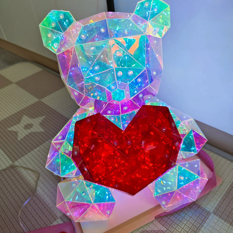 Kawaii geometric lovecore table lamp cute lighting