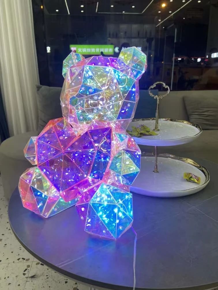 Kawaii geometric lovecore table lamp cute lighting