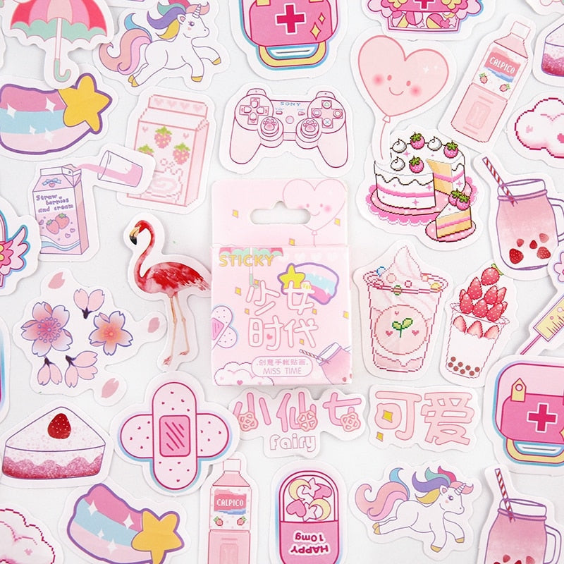 Kawaii laser cut stickers packs - butterfly - floral - kawaii - babe - pastel