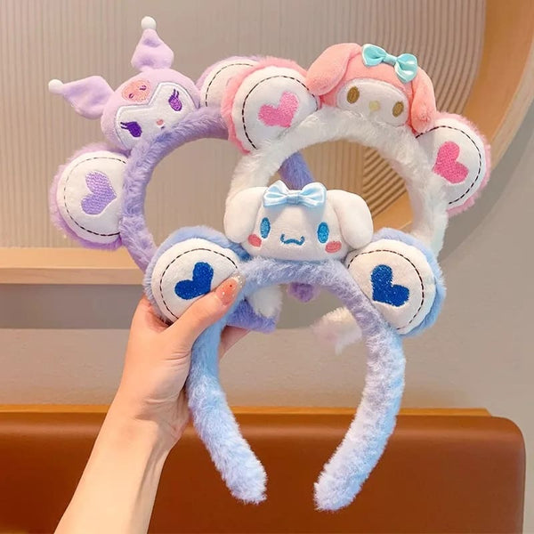 Kawaii love plush ear hair character headband