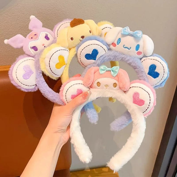 Kawaii love plush ear hair character headband