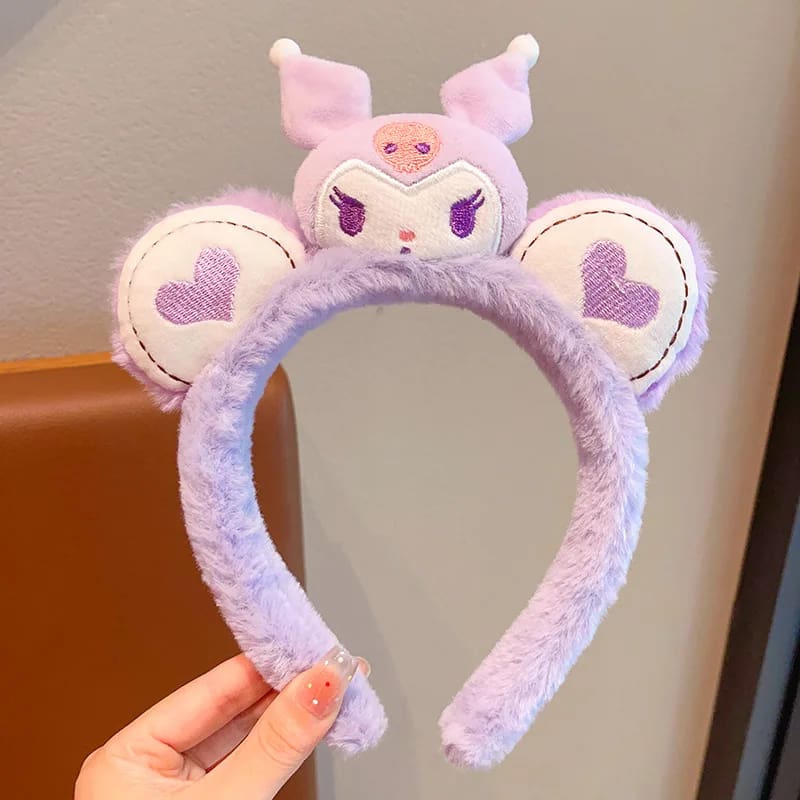 Kawaii love plush ear hair character headband