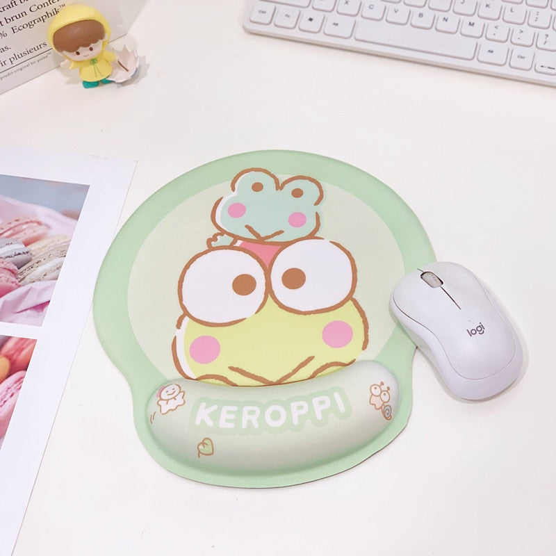 Kawaii mousepad with wrist support - cinnamoroll - gamer - gaming - kuromi - mouse pad