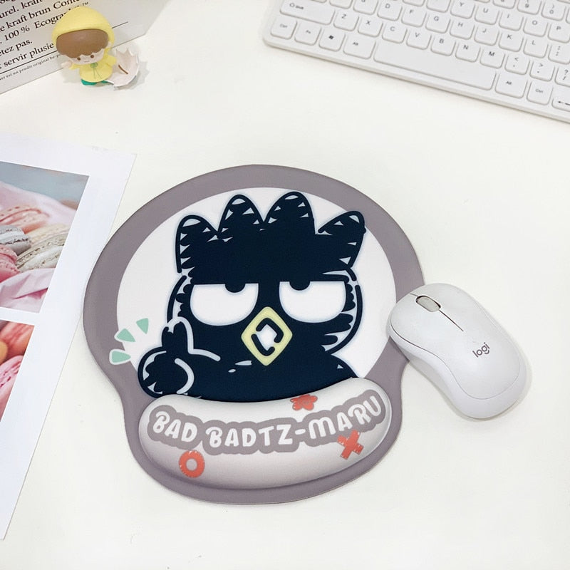 Kawaii mousepad with wrist support - cinnamoroll - gamer - gaming - kuromi - mouse pad