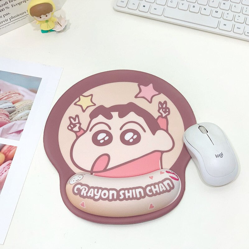 Kawaii mousepad with wrist support - cinnamoroll - gamer - gaming - kuromi - mouse pad