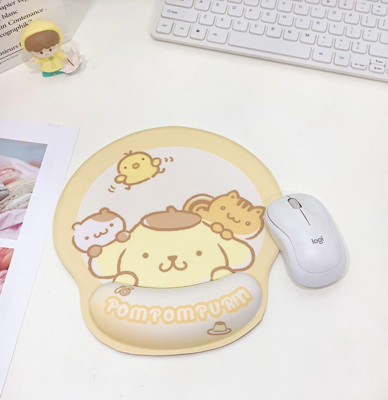 Kawaii mousepad with wrist support - cinnamoroll - gamer - gaming - kuromi - mouse pad